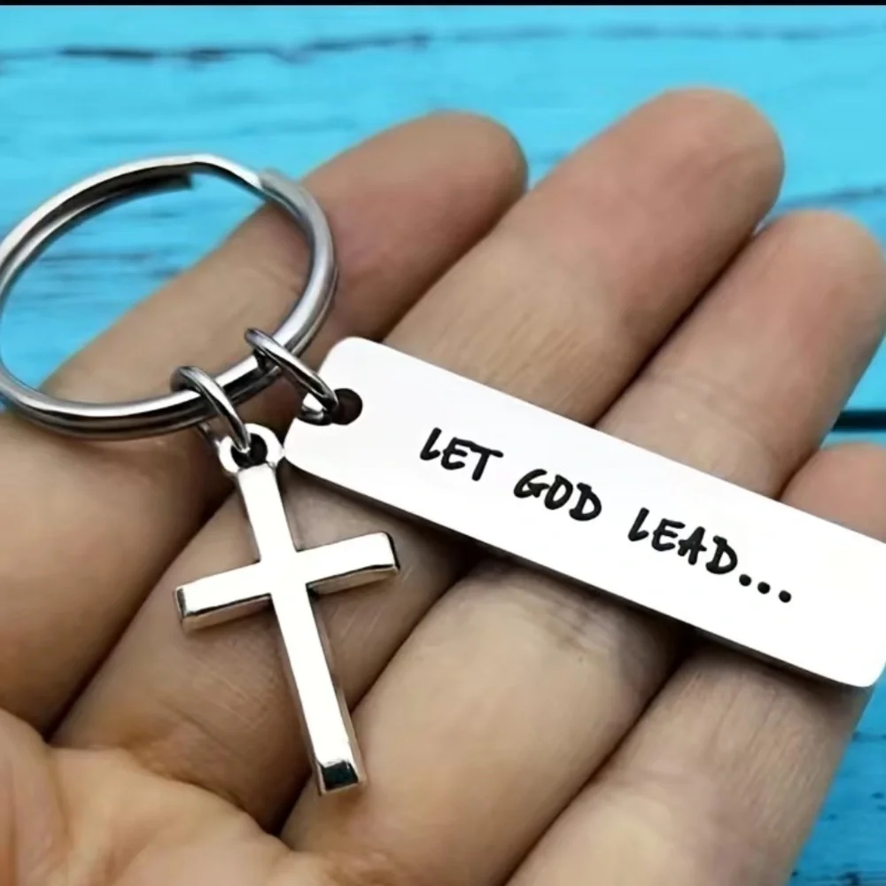 3/$25 Inspirational Keychain Key Ring “Let God Lead…”